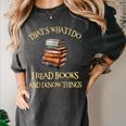 I Read Books And I Know Things l Book Reading Women's Comfort Colors T-Shirt Pepper