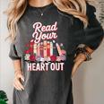 Read Your Heart Out Book Lover Reading Enthusiasts Floral Women's Comfort Colors T-Shirt Pepper Read Your Heart Out Book Lover Reading Enthusiasts Floral Women's Comfort Colors T-Shirt Pepper