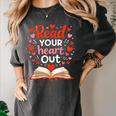 Read Your Heart Out Reading Book Lover Valentine Day Women's Comfort Colors T-Shirt Pepper