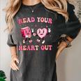 Read Your Heart Out Teacher Valentine Book Women's Comfort Colors T-Shirt Pepper