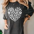 Read Your Heart Out Teacher Women Bookish Reader Book Lover Women's Comfort Colors T-Shirt Pepper