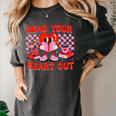 Read Your Heart Out Valentine Reading Book Kid Teacher Women's Comfort Colors T-Shirt Pepper