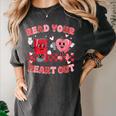 Read Your Heart Out Valentine Teacher Book Lover Women's Comfort Colors T-Shirt Pepper