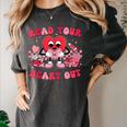 Read Your Heart Out Valentines Day Teachers Book Lovers Women's Comfort Colors T-Shirt Pepper