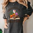 I Read Past My Bedtime Reading Dinosaur Book Lover Women's Comfort Colors T-Shirt Pepper