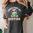 I Read Past My Bedtime Reading Sloth Book Lover Women's Comfort Colors T-Shirt Pepper