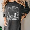 Read In Peace Skeleton Reading Book Halloween Bookish Women's Comfort Colors T-Shirt Pepper