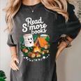 Read S'More Books Around Campfire National Book Week Women's Comfort Colors T-Shirt Pepper