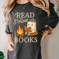 Read S'More Books Campfire Reading Book Lovers Camper Women's Comfort Colors T-Shirt Pepper