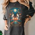 The Reader Bookish Cute Spooky Ghost Reading Book Tarot Card Women's Comfort Colors T-Shirt Pepper The Reader Bookish Cute Spooky Ghost Reading Book Tarot Card Women's Comfort Colors T-Shirt Pepper