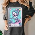 The Reader Retro Reading Skeleton Books Flowers Tarot Card Women's Comfort Colors T-Shirt Pepper The Reader Retro Reading Skeleton Books Flowers Tarot Card Women's Comfort Colors T-Shirt Pepper