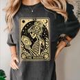 The Reader Tarot Card Book Lover Skeleton Reading Book Women's Comfort Colors T-Shirt Pepper The Reader Tarot Card Book Lover Skeleton Reading Book Women's Comfort Colors T-Shirt Pepper