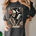 The Reader Tarot Card Skeleton Reading Book Bookworm Bookish Women's Comfort Colors T-Shirt Pepper The Reader Tarot Card Skeleton Reading Book Bookworm Bookish Women's Comfort Colors T-Shirt Pepper