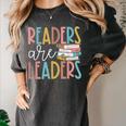 Readers Are Leaders Reading Book Lovers Teacher Women Kids Women's Comfort Colors T-Shirt Pepper Readers Are Leaders Reading Book Lovers Teacher Women Kids Women's Comfort Colors T-Shirt Pepper