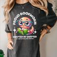 Reading Book Lovers Glasses Cartoon Worm Books Cute Bookworm Women's Comfort Colors T-Shirt Pepper