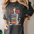 Reading Books Librarian Reader Nerd I'm Ok School Teacher Women's Comfort Colors T-Shirt Pepper Reading Books Librarian Reader Nerd I'm Ok School Teacher Women's Comfort Colors T-Shirt Pepper