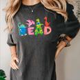 Reading Dinosaur T Rex Dino Book Lover Women's Comfort Colors T-Shirt Pepper Reading Dinosaur T Rex Dino Book Lover Women's Comfort Colors T-Shirt Pepper