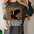 Reading Dragon Easily Distracted By Dragons And Books Women's Comfort Colors T-Shirt Pepper Reading Dragon Easily Distracted By Dragons And Books Women's Comfort Colors T-Shirt Pepper