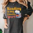 Reading Is My Favorite Sport Book Lovers Women's Comfort Colors T-Shirt Pepper