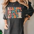 Reading Is My Favorite Sport Retro Groovy Book Lovers Women's Comfort Colors T-Shirt Pepper Reading Is My Favorite Sport Retro Groovy Book Lovers Women's Comfort Colors T-Shirt Pepper