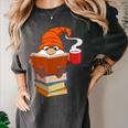 Reading Lover Book Graphic Gnome Women's Comfort Colors T-Shirt Pepper