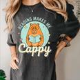 Reading Makes Me Cappy Bookworm Capybara Book Reading Women's Comfort Colors T-Shirt Pepper Reading Makes Me Cappy Bookworm Capybara Book Reading Women's Comfort Colors T-Shirt Pepper