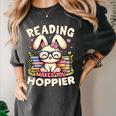 Reading Makes You Hoppier Bunny Book Fans Toddler Kid Women's Comfort Colors T-Shirt Pepper Reading Makes You Hoppier Bunny Book Fans Toddler Kid Women's Comfort Colors T-Shirt Pepper