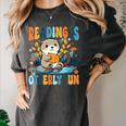 Reading Is Otterly Fun Sea Otter Book Lover Bookworm Women's Comfort Colors T-Shirt Pepper