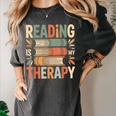 Reading Is My Therapy Book Lover Women's Comfort Colors T-Shirt Pepper