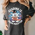 Reading Is Snow Much Fun Snowflake Top Hat Book Fan Winter Women's Comfort Colors T-Shirt Pepper Reading Is Snow Much Fun Snowflake Top Hat Book Fan Winter Women's Comfort Colors T-Shirt Pepper