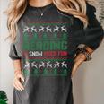 Reading Is Snow Much Fun Winter Bookworm Reading Book Lovers Women's Comfort Colors T-Shirt Pepper