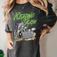 Reading Trash Racoon Bookworm Bookish Librarian Book Lover Women's Comfort Colors T-Shirt Pepper Reading Trash Racoon Bookworm Bookish Librarian Book Lover Women's Comfort Colors T-Shirt Pepper