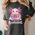 Readsalotl Axolotl Reading Cute Book Lover Bookworm Women's Comfort Colors T-Shirt Pepper Readsalotl Axolotl Reading Cute Book Lover Bookworm Women's Comfort Colors T-Shirt Pepper