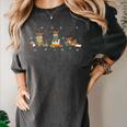 Reindeer Reading Books Christmas Library Classroom Women's Comfort Colors T-Shirt Pepper Reindeer Reading Books Christmas Library Classroom Women's Comfort Colors T-Shirt Pepper