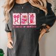 Retro Coquette Bow All Booked For Valentines Book Lover Cute Women's Comfort Colors T-Shirt Pepper