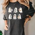 Retro Ghost Reading Books Halloween Bookish Ghost Bookworm Women's Comfort Colors T-Shirt Pepper Retro Ghost Reading Books Halloween Bookish Ghost Bookworm Women's Comfort Colors T-Shirt Pepper