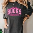Retro Pink Coquette Bow Valentine Book Lover Varsity Women's Comfort Colors T-Shirt Pepper