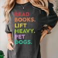 Retro Read Books Lift Heavy Pet Dogs Gym Book Lover Women's Comfort Colors T-Shirt Pepper Retro Read Books Lift Heavy Pet Dogs Gym Book Lover Women's Comfort Colors T-Shirt Pepper