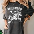 Retro We Read At Dawn Cowgirl Western Librarian Book Lover Women's Comfort Colors T-Shirt Pepper Retro We Read At Dawn Cowgirl Western Librarian Book Lover Women's Comfort Colors T-Shirt Pepper