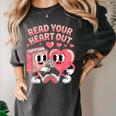 Retro Read Your Heart Out Valentine's Day Teacher Book Lover Women's Comfort Colors T-Shirt Pepper Retro Read Your Heart Out Valentine's Day Teacher Book Lover Women's Comfort Colors T-Shirt Pepper