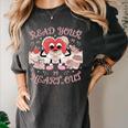 Retro Read Your Heart Out Valentine’s Day Teacher Book Lover Women's Comfort Colors T-Shirt Pepper