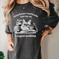 Retro I Stay Home I Read Books I Pet My Cat I Regret Nothing Women's Comfort Colors T-Shirt Pepper