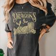 Romantasy Reader Book Reading Probably Reading About Dragons Women's Comfort Colors T-Shirt Pepper