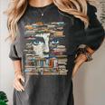 RtY Book Man Graphic Eyes Colorful Art Small Women's Comfort Colors T-Shirt Pepper