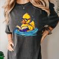 Rubber Duck Reading Book Swim Rubber Duckling Rubber Duckie Women's Comfort Colors T-Shirt Pepper