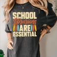 School Librarians Are Essential Library Book Lover Librarian Women's Comfort Colors T-Shirt Pepper School Librarians Are Essential Library Book Lover Librarian Women's Comfort Colors T-Shirt Pepper
