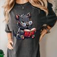 Scottish Terrier Reading a Book Dog Women's Comfort Colors T-Shirt Pepper