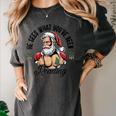 He Sees What You'Ve Been Reading Santa Xmas Book Lover Women's Comfort Colors T-Shirt Pepper