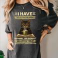i Have Selective Hearing Cat Coffee Books Retro Women's Comfort Colors T-Shirt Pepper