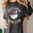 Silly Goose Book Club Reading Lover Women's Comfort Colors T-Shirt Pepper